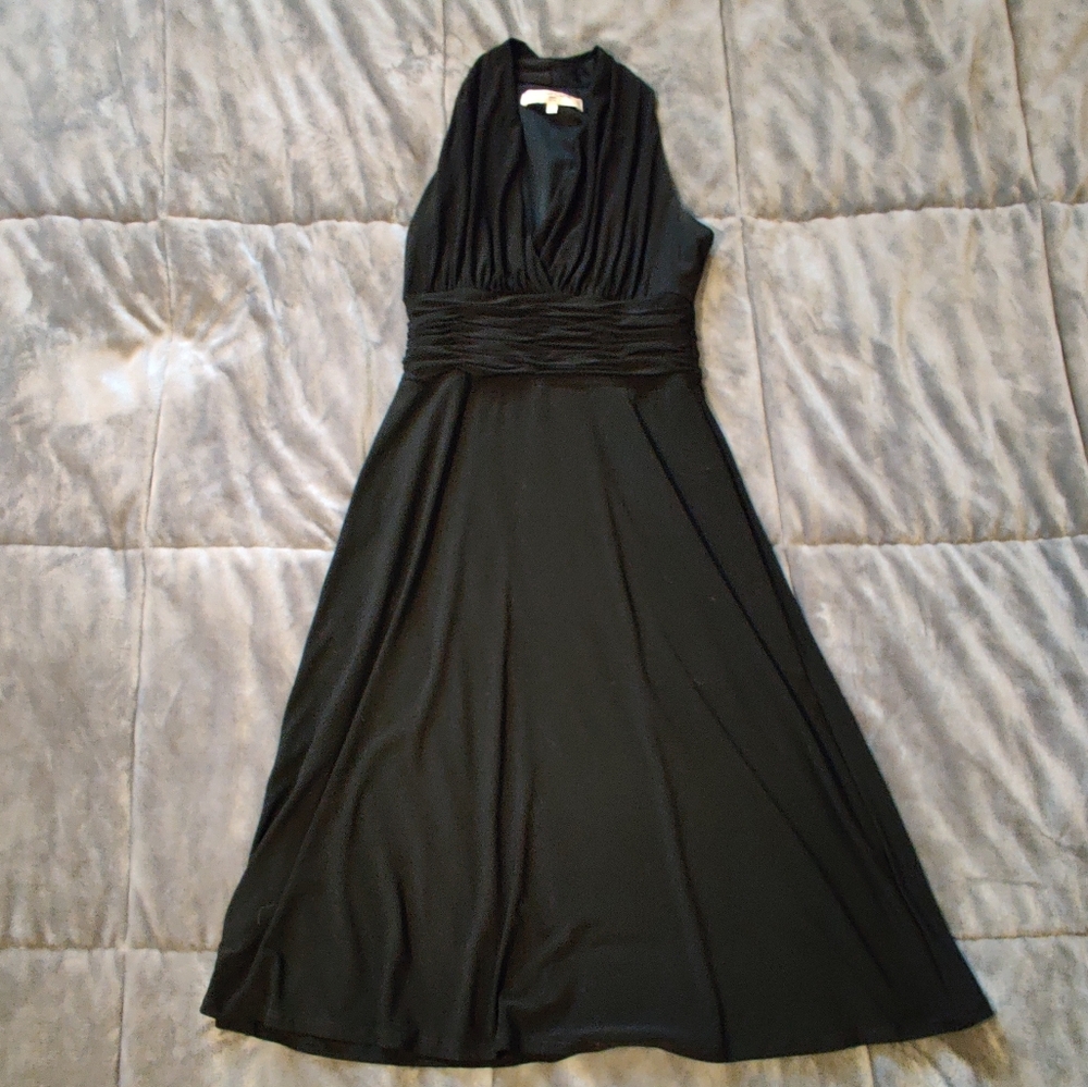Evan-Picone black midi dress 6P